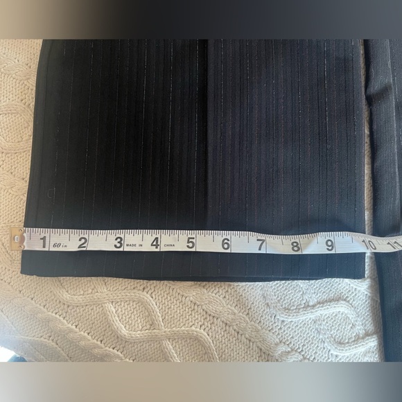 Worthington Black with Pinstripes Dressy Trouser Pants Wide Leg Women’s Size 4 - Picture 2 of 14